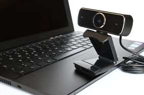 Webcam sitting on a laptop for AV equipment Picture