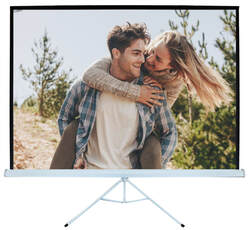 Slideshow on projector screen of young engaged couple Picture
